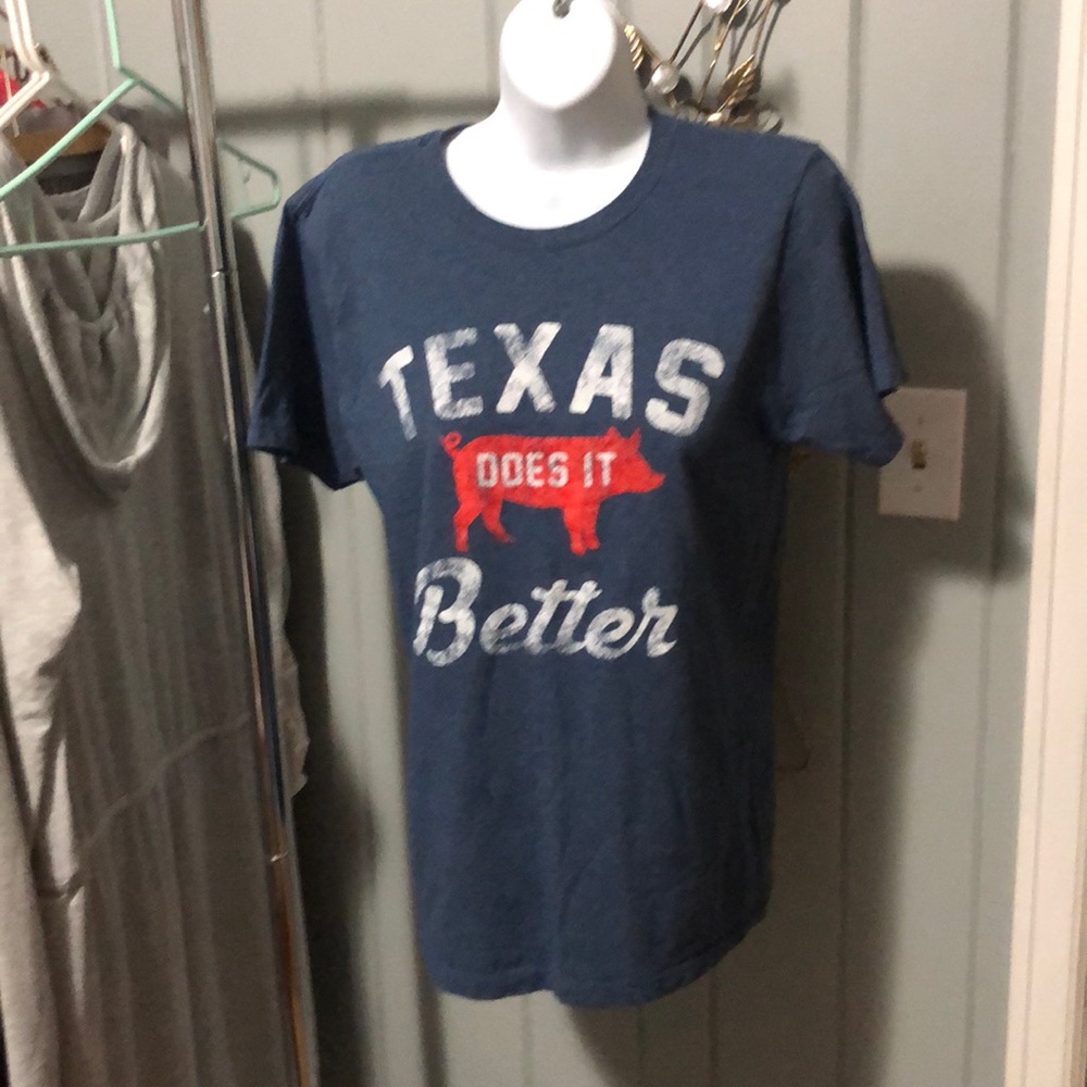 The Print Shop blue Texas tee size small